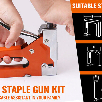 HORUSDY 3in1 Staple Gun Heavy Duty Stapler Fastener Tool Tacker free Staples