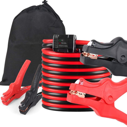 12FT Jumper Leads 3000AMP Heavy Duty Booster Cables Reverse Polarity Protection