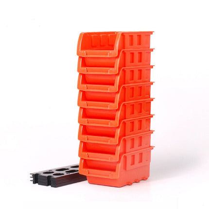 Wall Mounted Bins Rack Storage Parts Organiser Tool Holder Tray Boxes With Board
