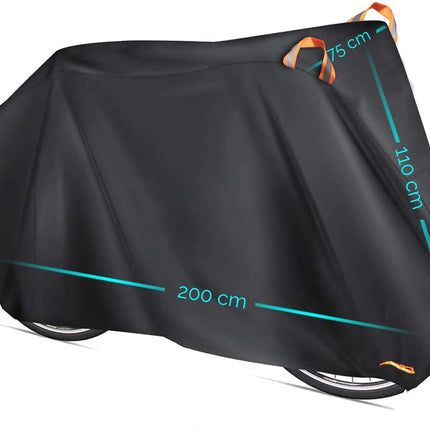 AKEZ Oxford Silver Coated Bicycle Cover Rain Protection E-Bike/Bicycle Accessories - Black