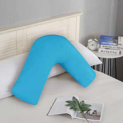 1000TC Premium Ultra Soft V SHAPE Pillowcase - Light Blue