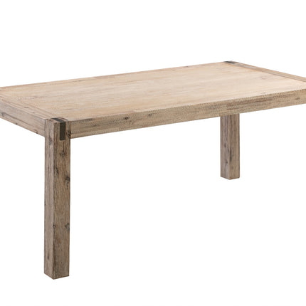 Dining Table with Solid Acacia Medium Size Wooden Base in Oak Colour