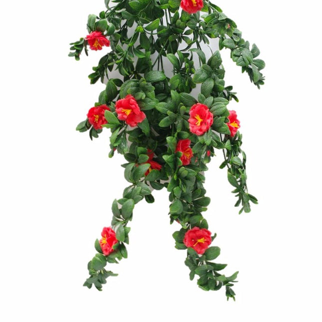 Hanging Red Rose Stem UV 85cm