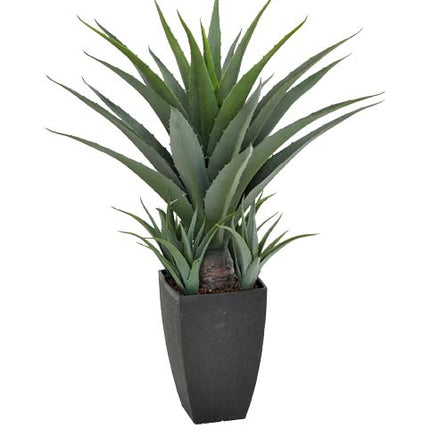 Artificial Agave 73cm In A Decorative Black Pot