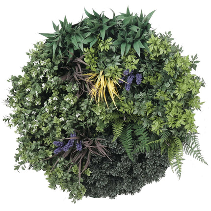 UV Lavender Fields 60cm Green Wall Disc (White)