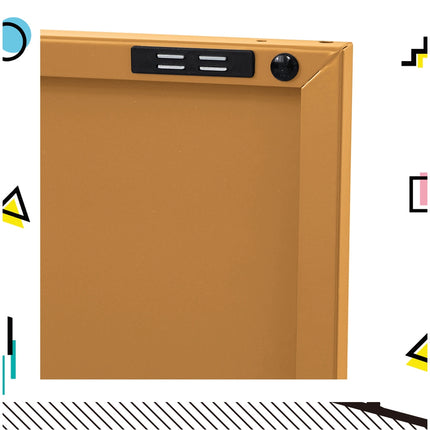 ArtissIn Buffet Sideboard Locker Metal Storage Cabinet - BASE Yellow