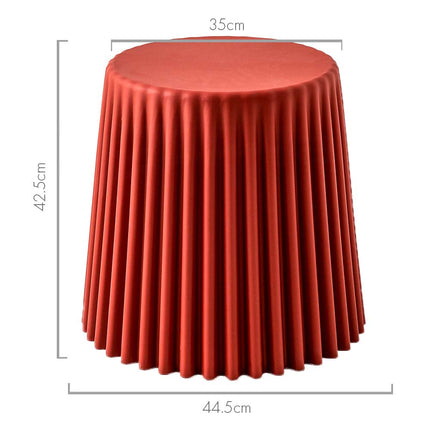 ArtissIn Set of 2 Cupcake Stool Plastic Stacking Bar Stools Dining Chairs Kitchen Red