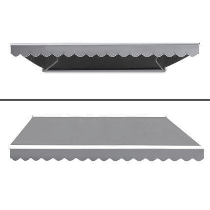 Instahut Motorised 4x2.5m Folding Arm Awning - Pearl Grey