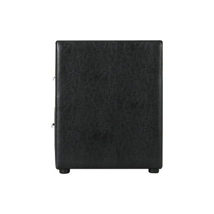 Artiss PVC Leather Bedside Table - Black