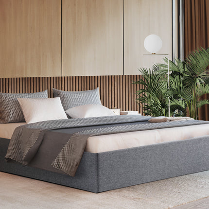 Artiss Double Full Size Gas Lift Bed Frame Base With Storage Platform Fabric