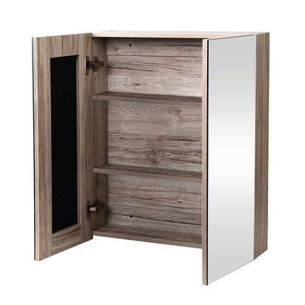 Cefito Bathroom Mirror Cabinet 600mm x720mm - Natural