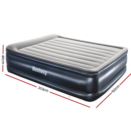 Bestway Queen Air Bed Inflatable Mattress Sleeping Mat Built-in Pump