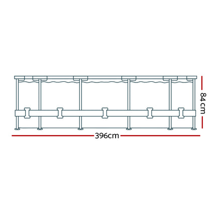 Bestway Swimming Pool Above Ground Filter Pump Steel Pro� Frame Pools 3.96M
