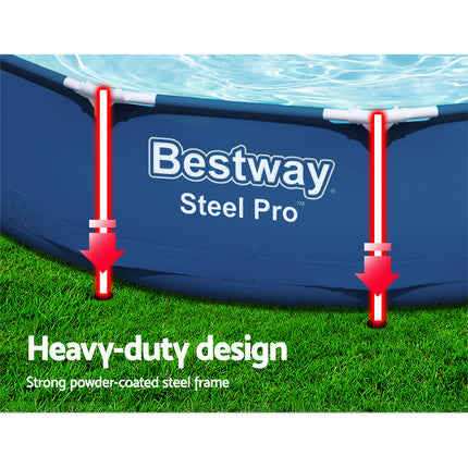 Bestway Swimming Pool Above Ground Filter Pump Steel Pro� Frame Pools 3.96M