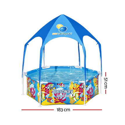 Bestway Swimming Pool Above Ground Plays Kids Steel Pro� Mist Shade Pools