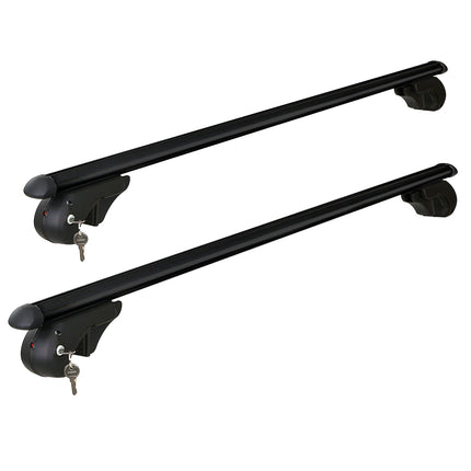 Universal Car Roof Rack 1080mm Cross Bars Aluminium Black Adjustable  Car 90kgs load Carrier