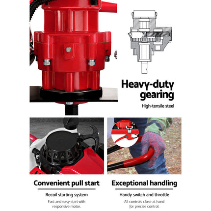 Giantz 92CC Post Hole Digger Only Motor Petrol Diggers Earth