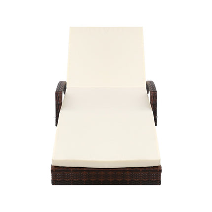 Gardeon Set of 2 Sun Lounge Outdoor Furniture Day Bed Rattan Wicker Lounger Patio
