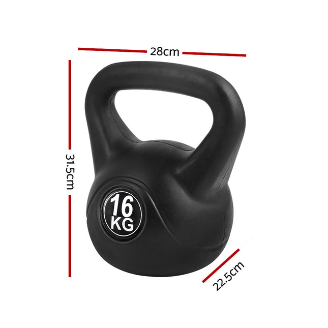 16KG Kettlebell Kettle Bell Weight Kit Fitness Exercise Strength Training