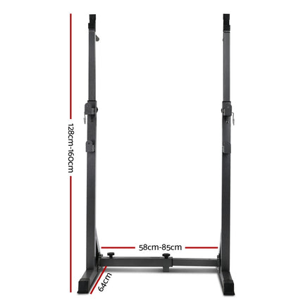 Everfit Squat Rack Pair Fitness Weight Lifting Gym Exercise Barbell Stand