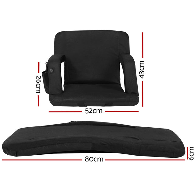 Artiss Lounge Sofa Bed With Armrest Heated Floor Recliner Futon Couch Folding Chair Cushion