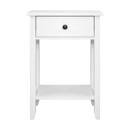 Bedside Tables Drawer Side Table Nightstand White Storage Cabinet White Shelf