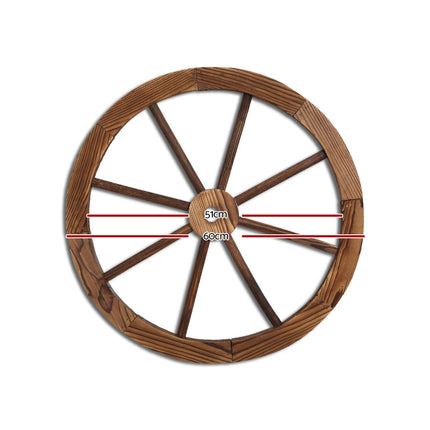 Gardeon Wooden Wagon Wheel X2