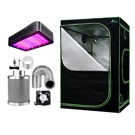 Greenfingers Grow Tent 1000W LED Grow Light 150X150X200cm Mylar 6" Ventilation