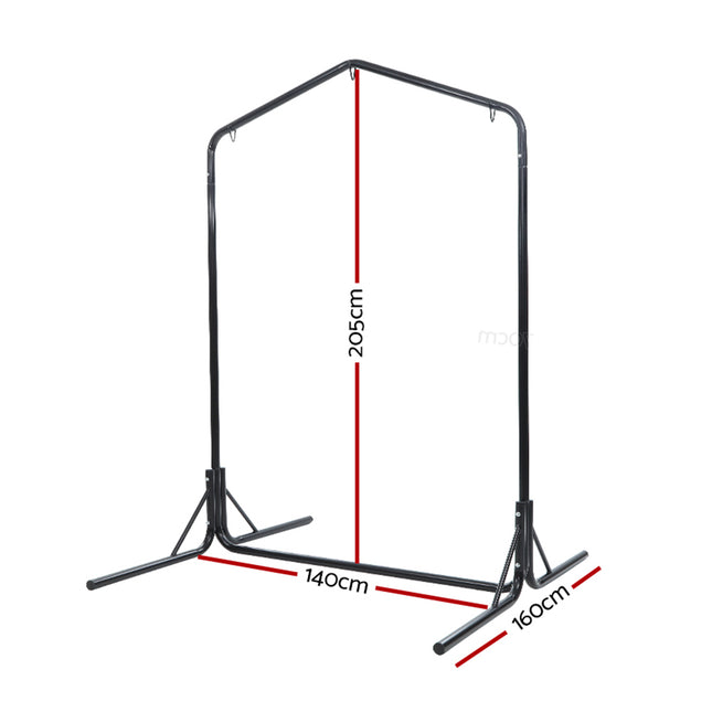 Gardeon Double Hammock Chair Stand Steel Frame 2 Person Outdoor Heavy Duty 200KG