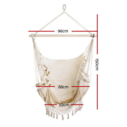 Gardeon Hammock Swing Chair - Cream