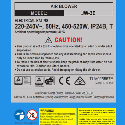 Happy Hop Water Park Inflatable Water Slide Jumping Castle Splash Toy Outdoor