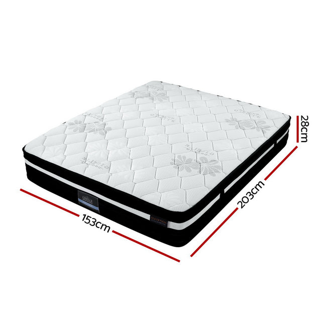 Giselle Bedding Regine Euro Top Pocket Spring Mattress 28cm Thick - Queen