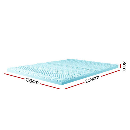 Giselle Bedding 11-zone Memory Foam Mattress Topper 8cm - Queen