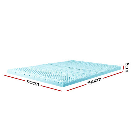 Giselle Bedding 11-zone Memory Foam Mattress Topper 8cm - Single