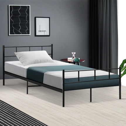 Artiss Metal Bed Frame King Single Size Platform Foundation Mattress Base SOL