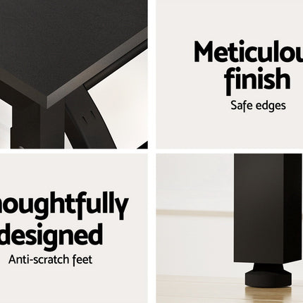Artiss Computer Desk Laptop Table Bookshelf Desk Storage Rack Office Study Black