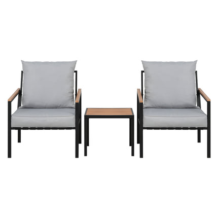 Gardeon Outdoor Furniture 3pcs Lounge Setting Bistro Set Chairs Table Patio
