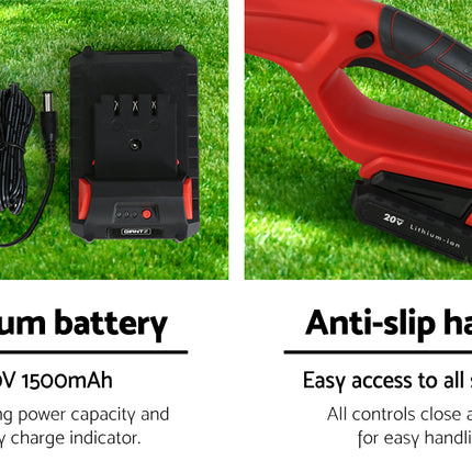 Giantz Cordless Pole Chainsaw Electric Saw 20V Lithium-Ion Tool Battery Pruner