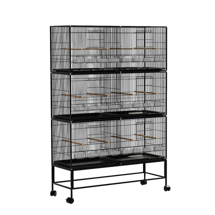 i.Pet Bird Cage Large Aviary Cages Galvanised Parrot Stand Alone Wheels 175cm