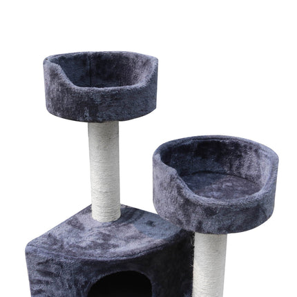 i.Pet Cat Tree Trees Scratching Post Scratcher Tower Condo House Grey 126cm