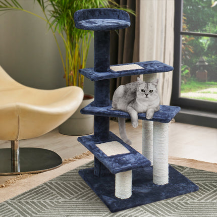 i.Pet Cat Tree 100cm Trees Scratching Post Scratcher Tower Condo House Furniture Wood Steps