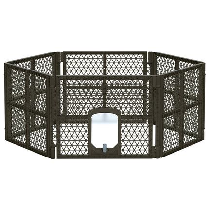i.Pet Pet Dog Playpen Enclosure 6 Panel Fence Puppy Cage Plastic Play Pen Fold