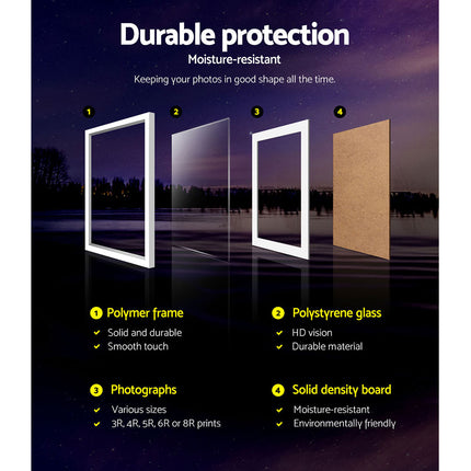 Artiss Photo Frames 30PCS  8x10in 5x7in 4x6in 3.5x5in Hanging Wall Frame White