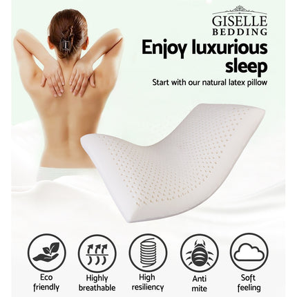 Giselle Bedding Set of 2 Natural Latex Pillow