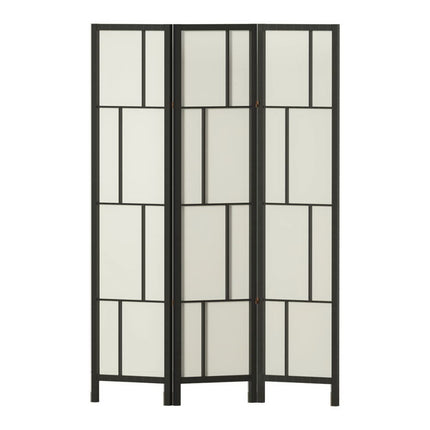 Artiss Ashton Room Divider Screen Privacy Wood Dividers Stand 3 Panel Black