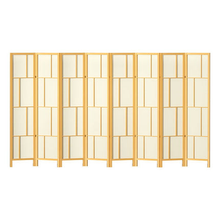 Artiss Ashton Room Divider Screen Privacy Wood Dividers Stand 8 Panel Natural