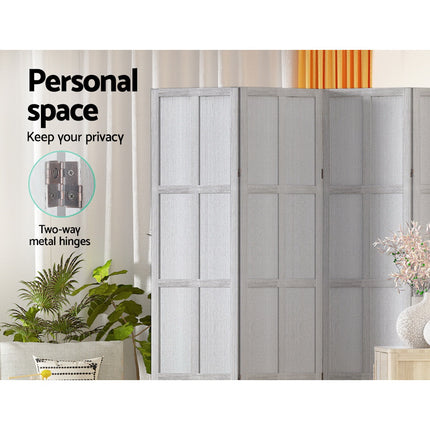 Artiss Jade Room Divider Screen Privacy Wood Dividers Stand 6 Panel White