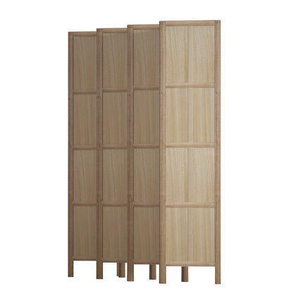 Artiss Jade Room Divider Screen Privacy Wood Dividers Stand 8 Panel Brown