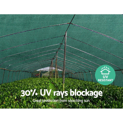 Instahut 1.83x20m 30% UV Shade Cloth Shadecloth Sail Garden Mesh Roll Outdoor Green