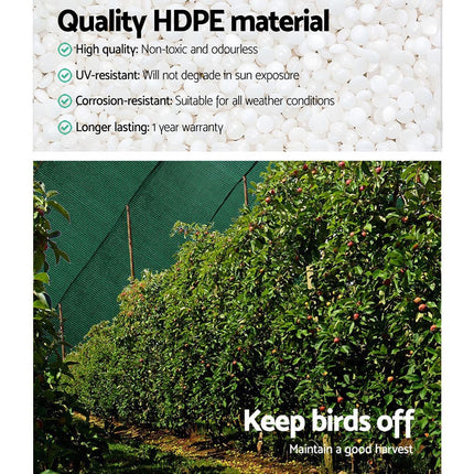 Instahut 50% Sun Shade Cloth Shadecloth Sail Roll Mesh 3.66x20m 100gsm Green